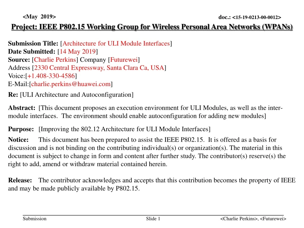 project ieee p802 15 working group for wireless