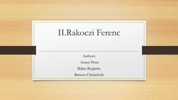 II.Rakoczi Ferenc