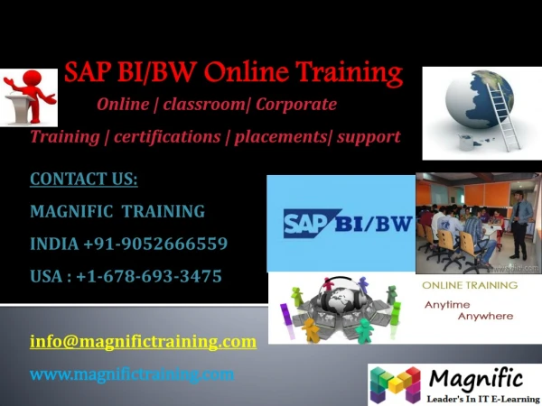 Online | classroom| Corporate Training | certifications | placements| support