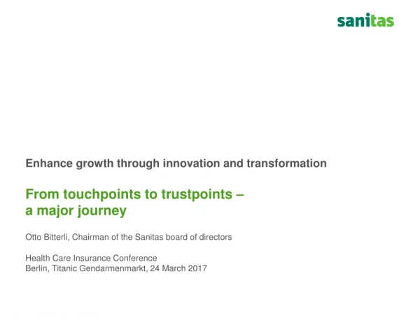 Enhance growth through innovation and transformation