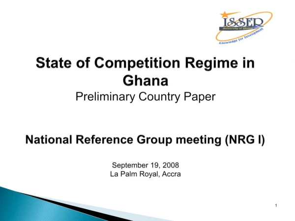 Background Privatisation &amp; Regulatory Reforms Nature of Competition Sectoral Policies