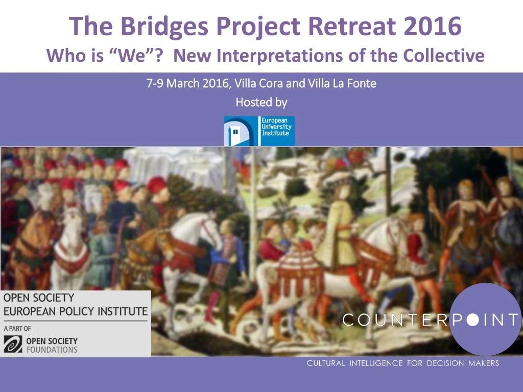 the bridges project retreat 2016 who is we new interpretations of the collective
