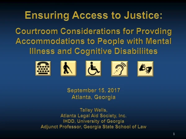 Ensuring Access to Justice: