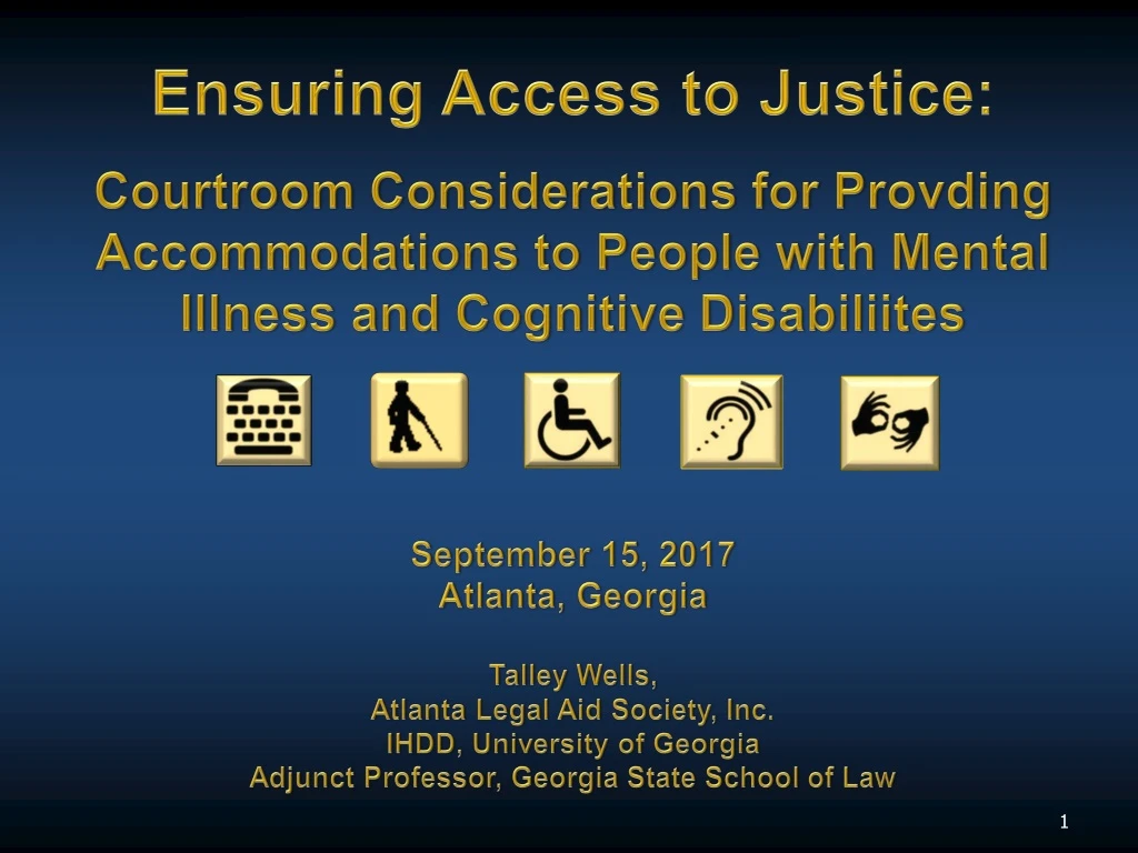 ensuring access to justice courtroom