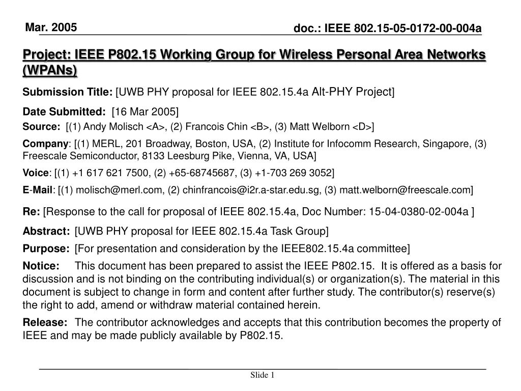 project ieee p802 15 working group for wireless