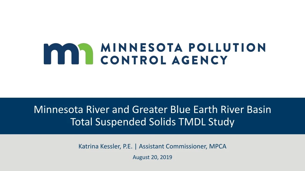 minnesota river and greater blue earth river basin total suspended solids tmdl study