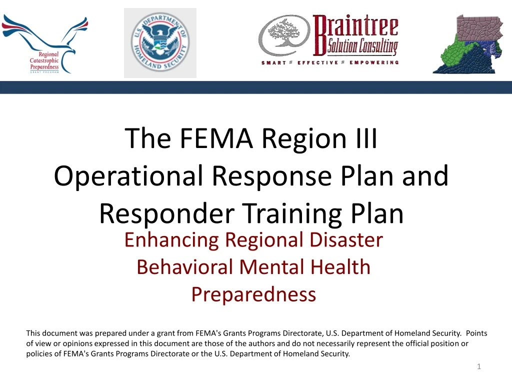 the fema region iii operational response plan