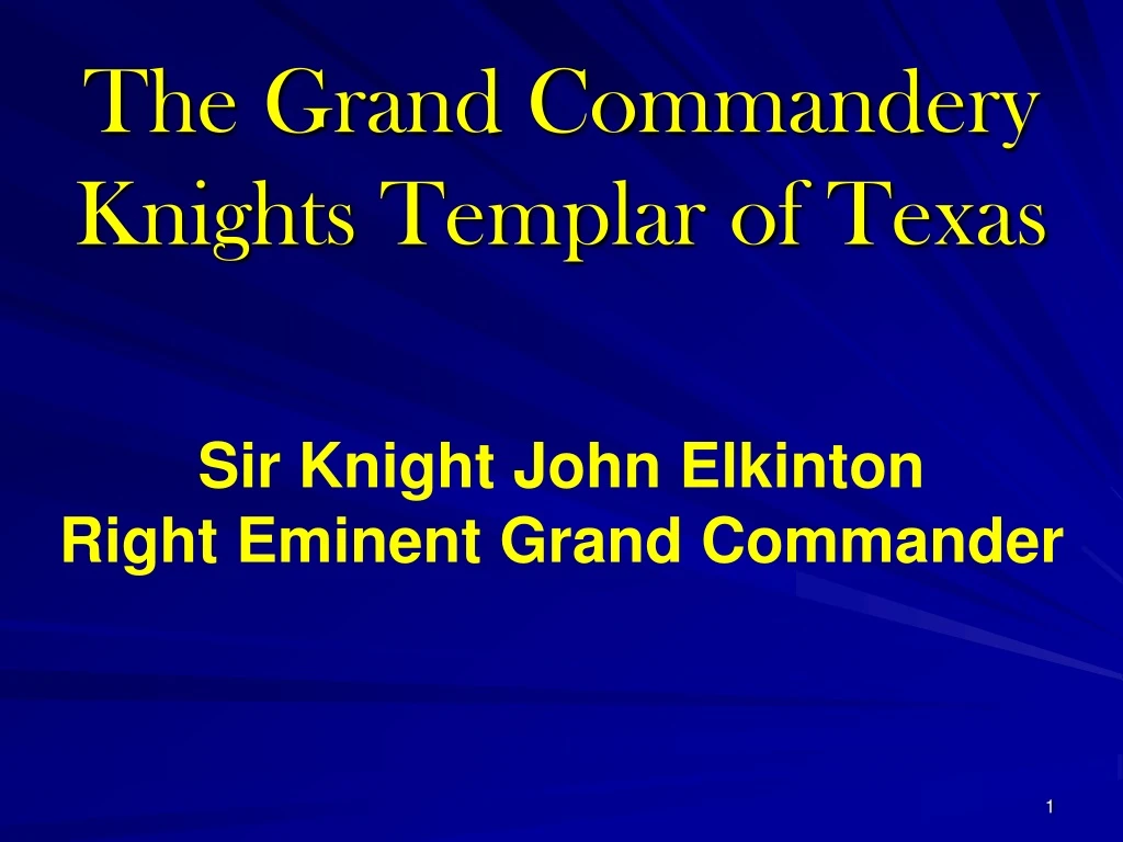 the grand commandery knights templar of texas