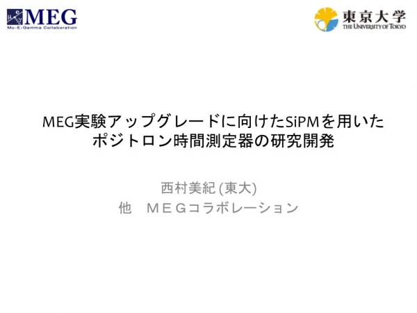 MEG 実験アップグレードに向けた SiPM を用いた ポジトロン時間測定器の 研究開発