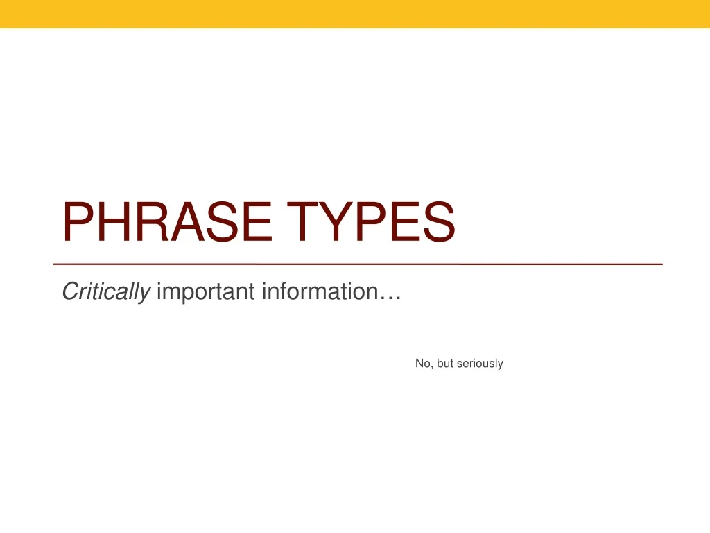 phrase types