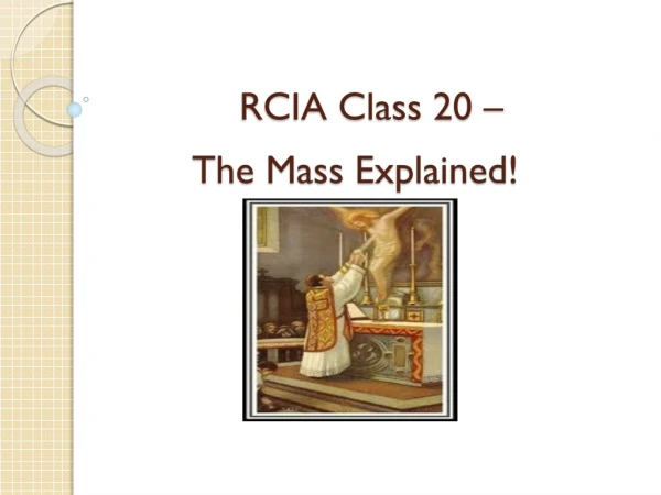 RCIA Class 20 –