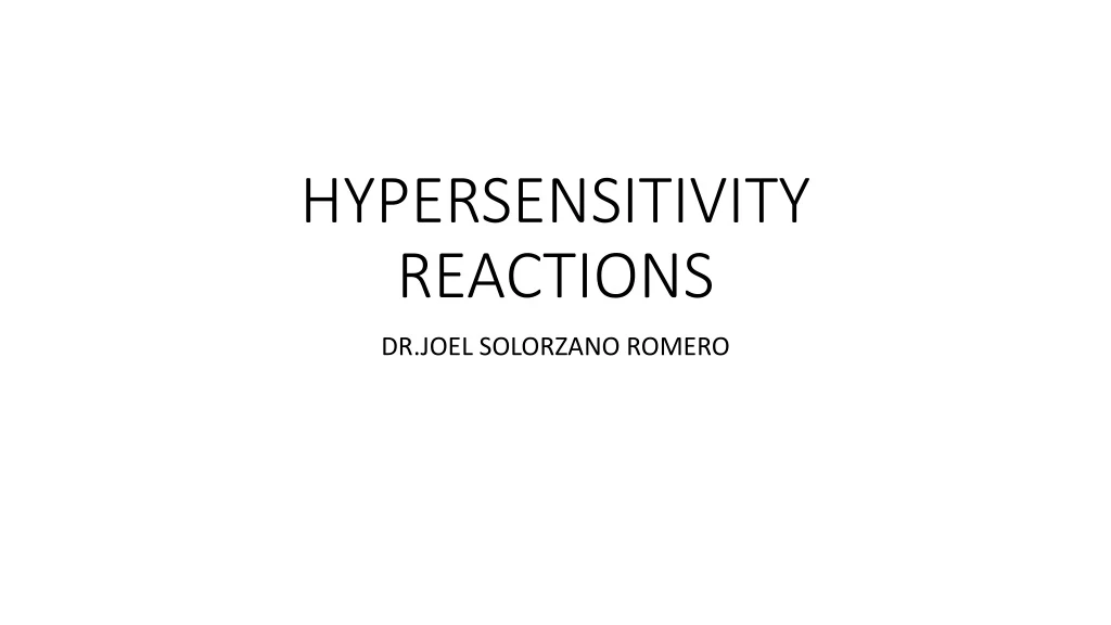 hypersensitivity reactions