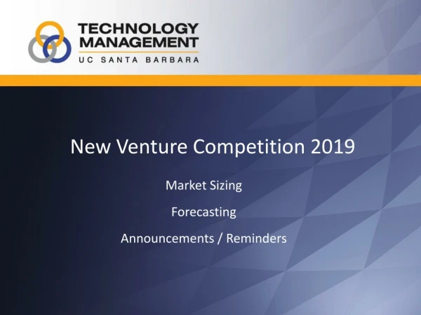 New Venture Competition 2019