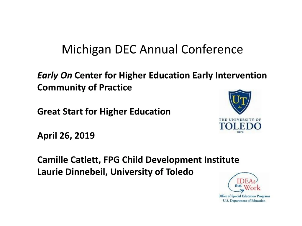 michigan dec annual conference early on center