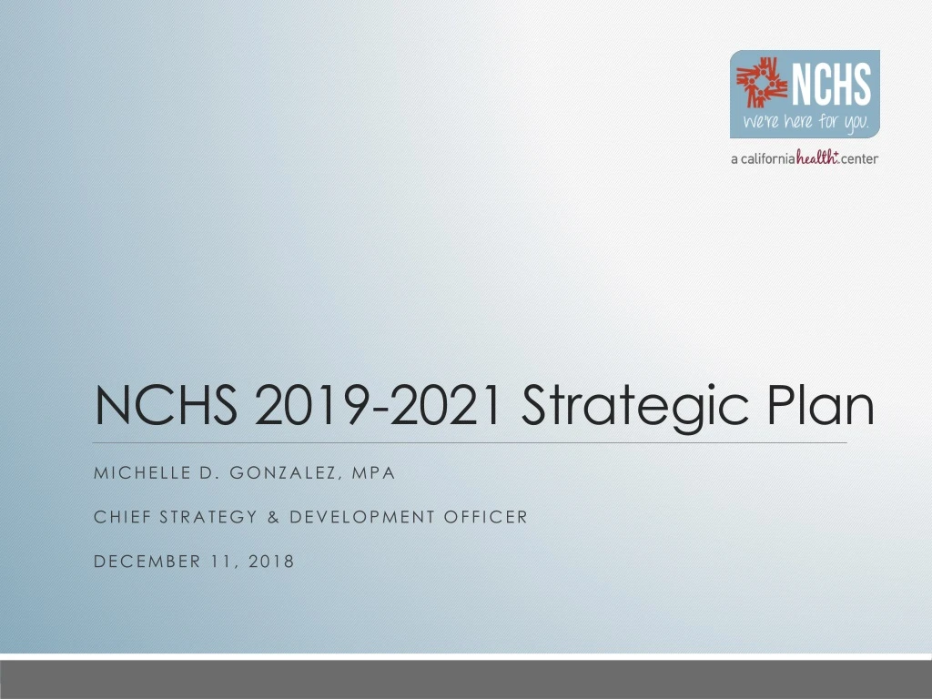 nchs 2019 2021 strategic plan