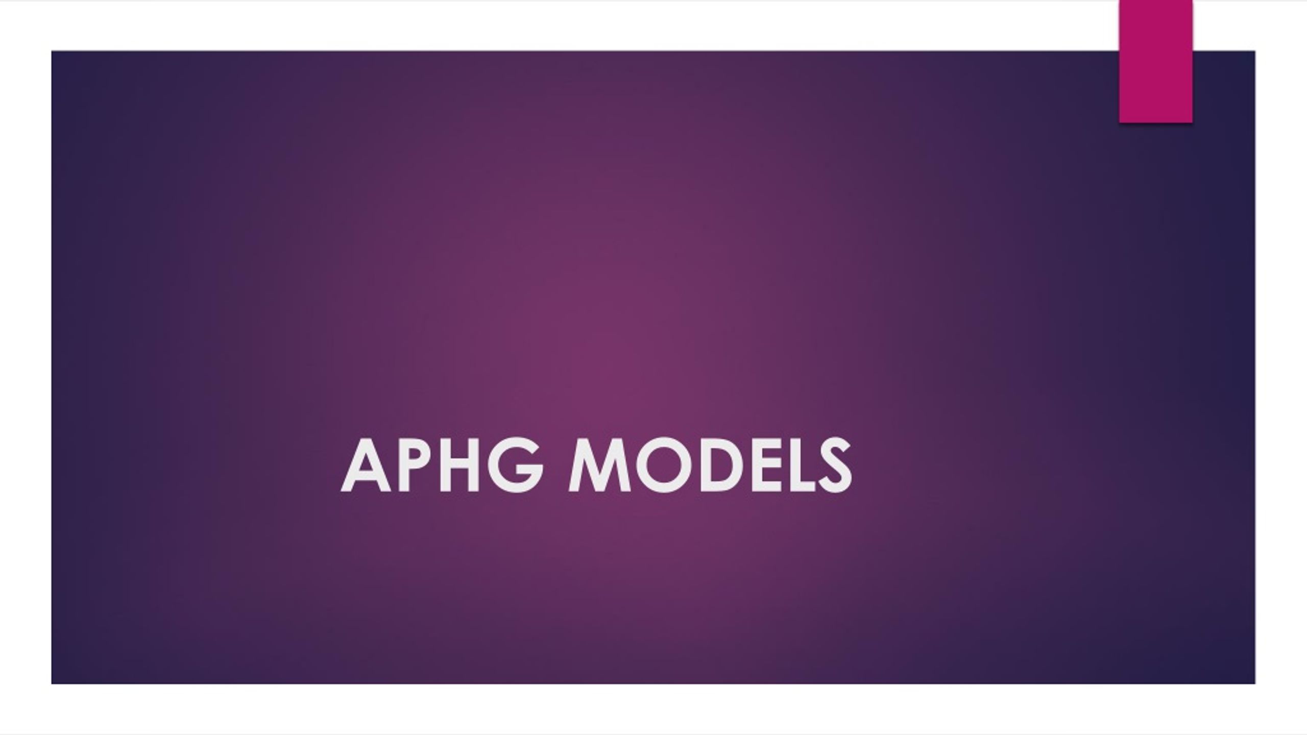 PPT - APHG MODELS PowerPoint Presentation, free download - ID:8854232