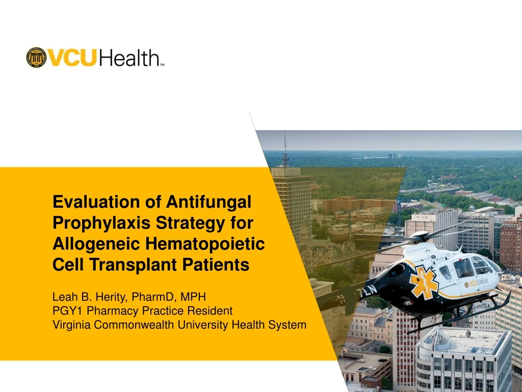 evaluation of antifungal prophylaxis strategy for allogeneic hematopoietic cell transplant patients