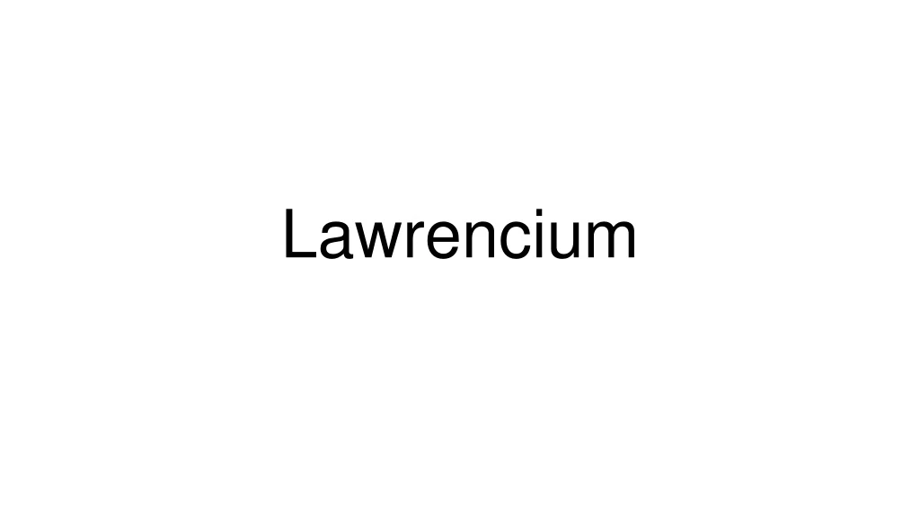 lawrencium