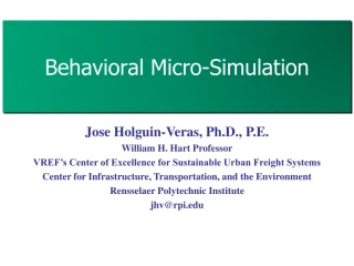 Behavioral Micro-Simulation - slide 1