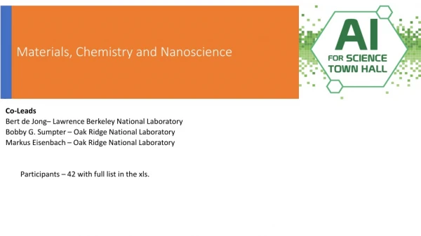 Materials, Chemistry and Nanoscience