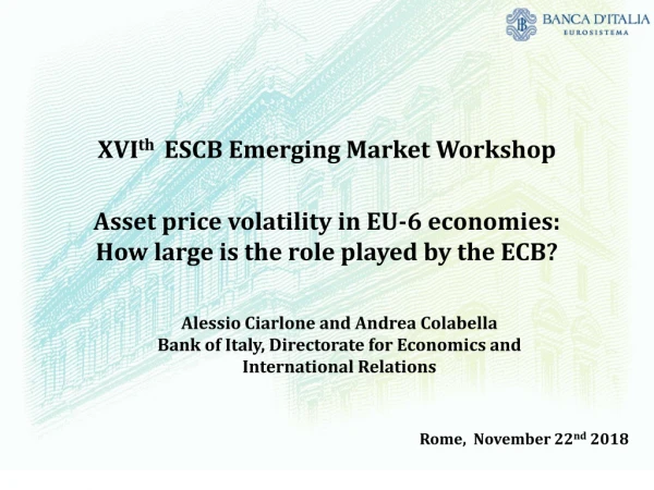 XVI th ESCB Emerging Market Workshop