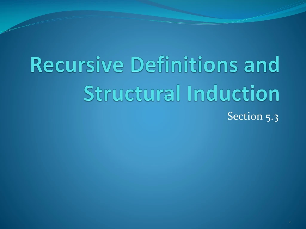 recursive definitions and structural induction