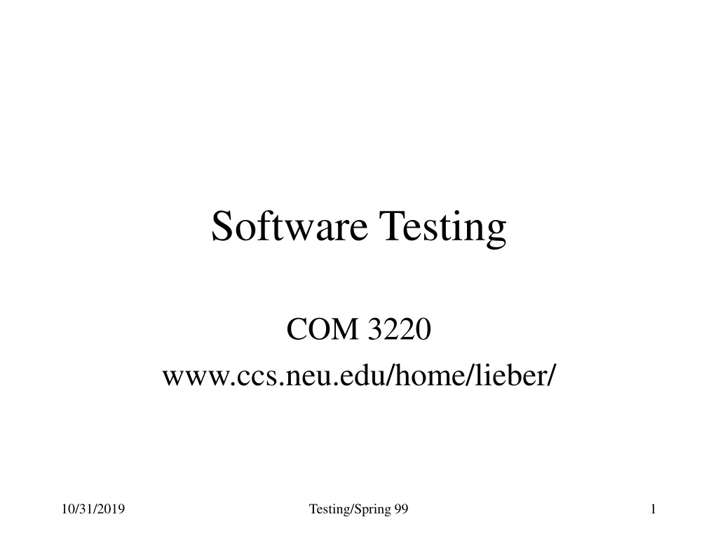 software testing