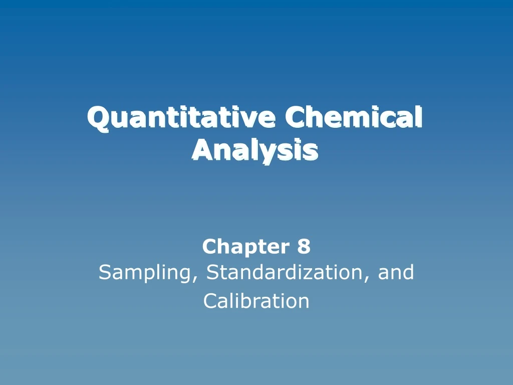 quantitative chemical analysis