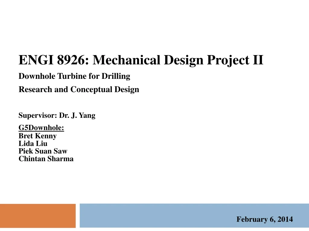 engi 8926 mechanical design project ii downhole