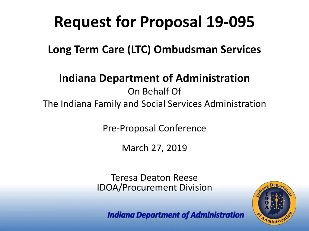 request for proposal 19 095 long term care