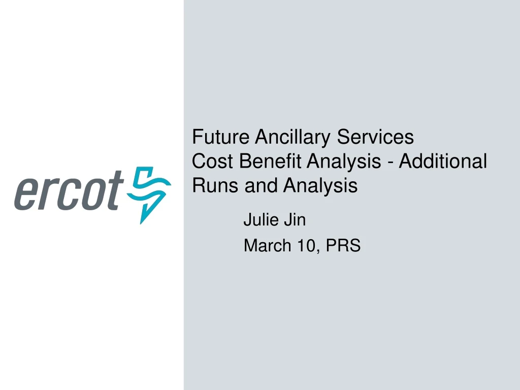 future ancillary services cost benefit analysis