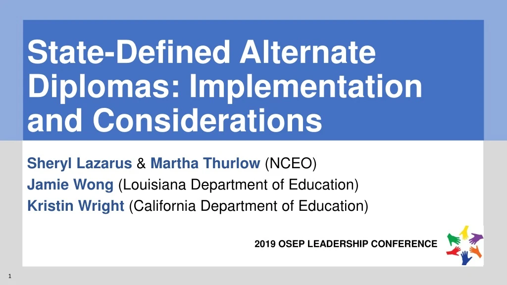 state defined alternate diplomas implementation and considerations