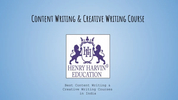 Content Writing & Creative Writing Course - Henry Harvin Education