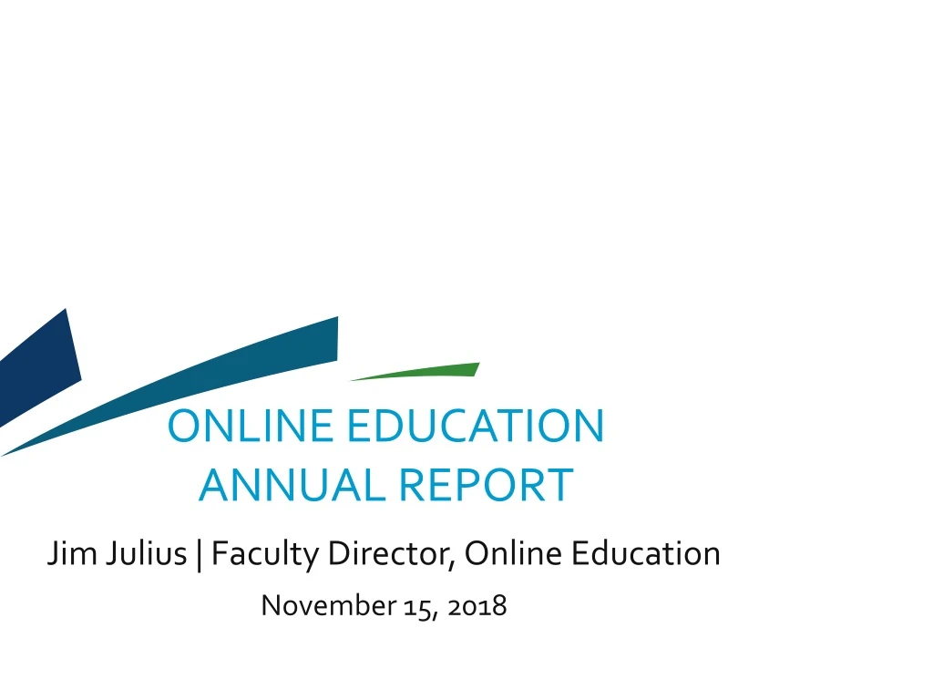 online education annual report