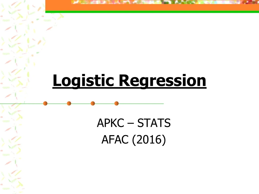 logistic regression