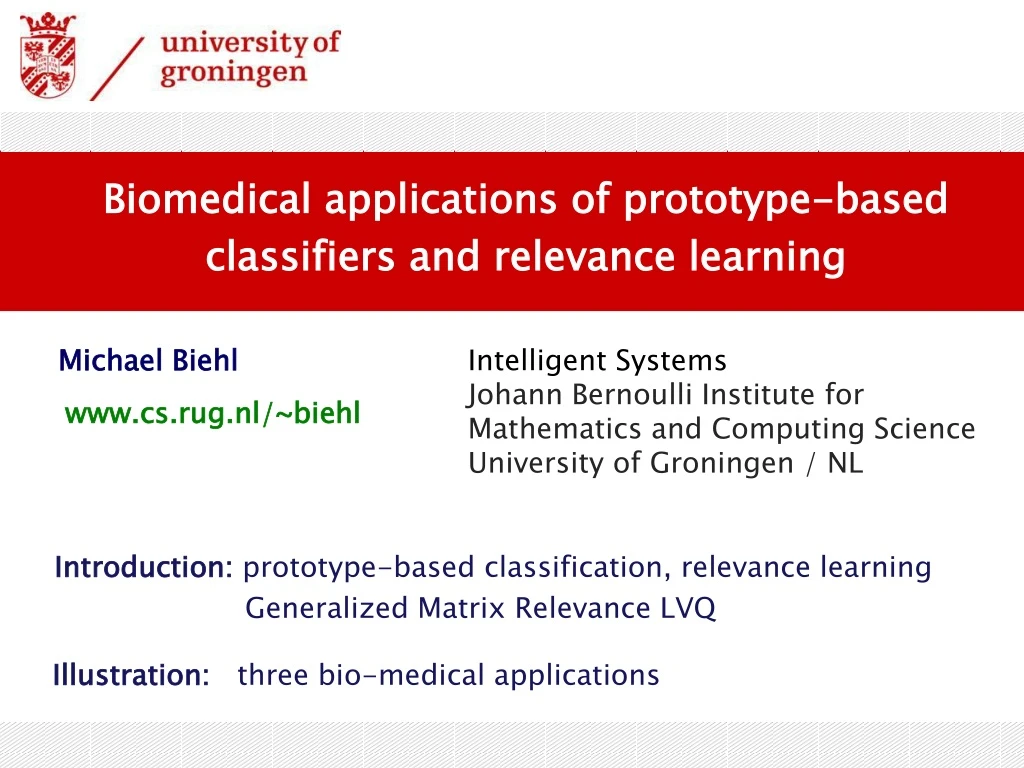 biomedical applications of prototype based