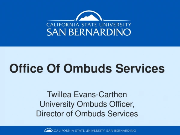 Office Of Ombuds Services