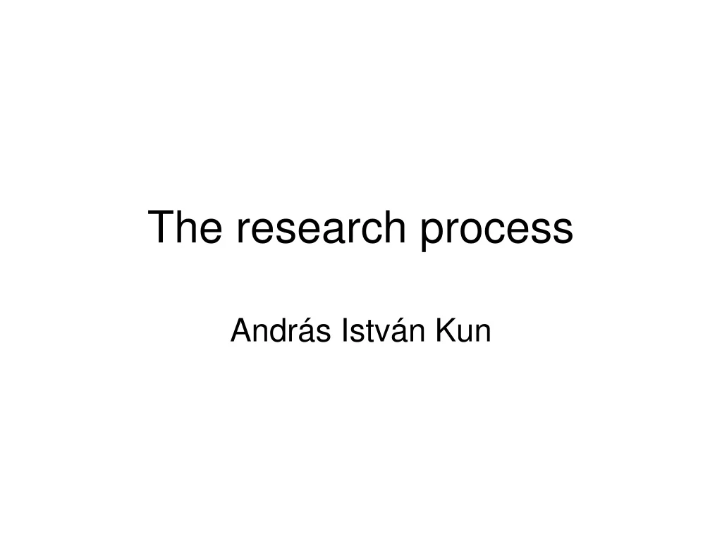 the research process