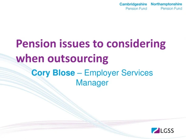 Pension issues to considering when outsourcing
