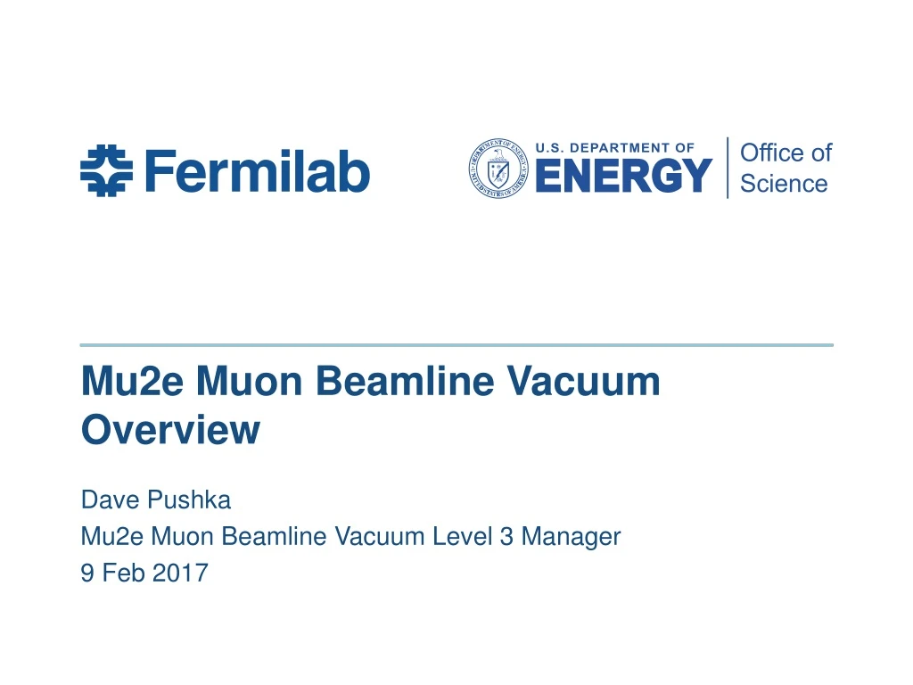 mu2e muon beamline vacuum overview