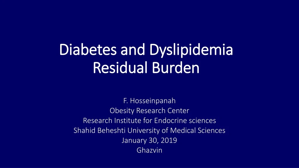 diabetes and dyslipidemia residual burden