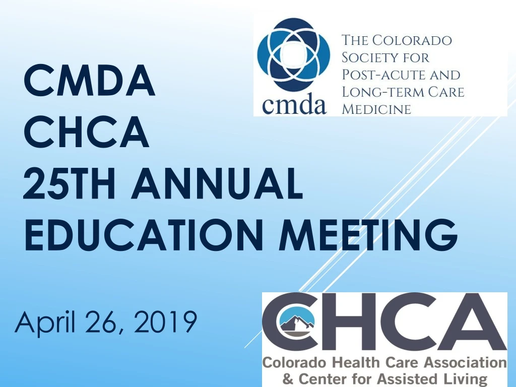 cmda chca 25th annual education meeting