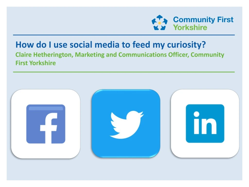 how do i use social media to feed my curiosity