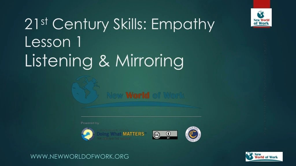 21 st century skills empathy lesson 1 listening mirroring