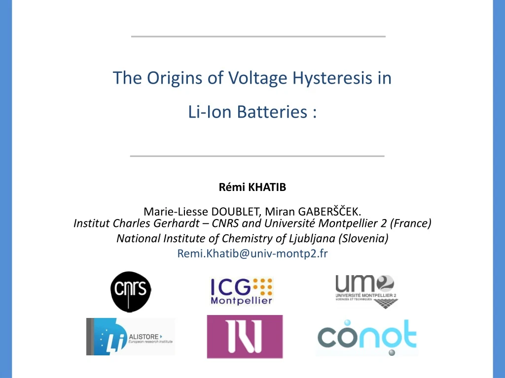 the origins of voltage hysteresis