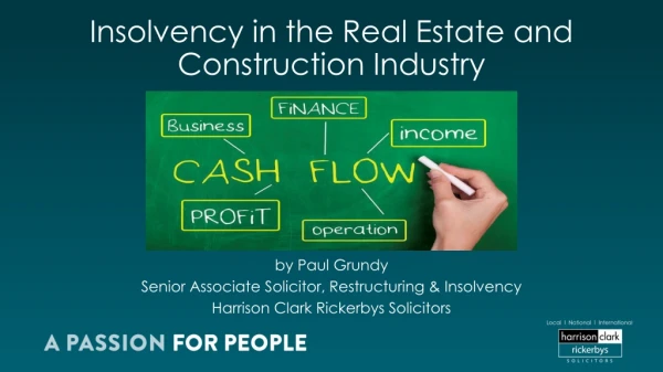 Insolvency in the Real Estate and Construction Industry