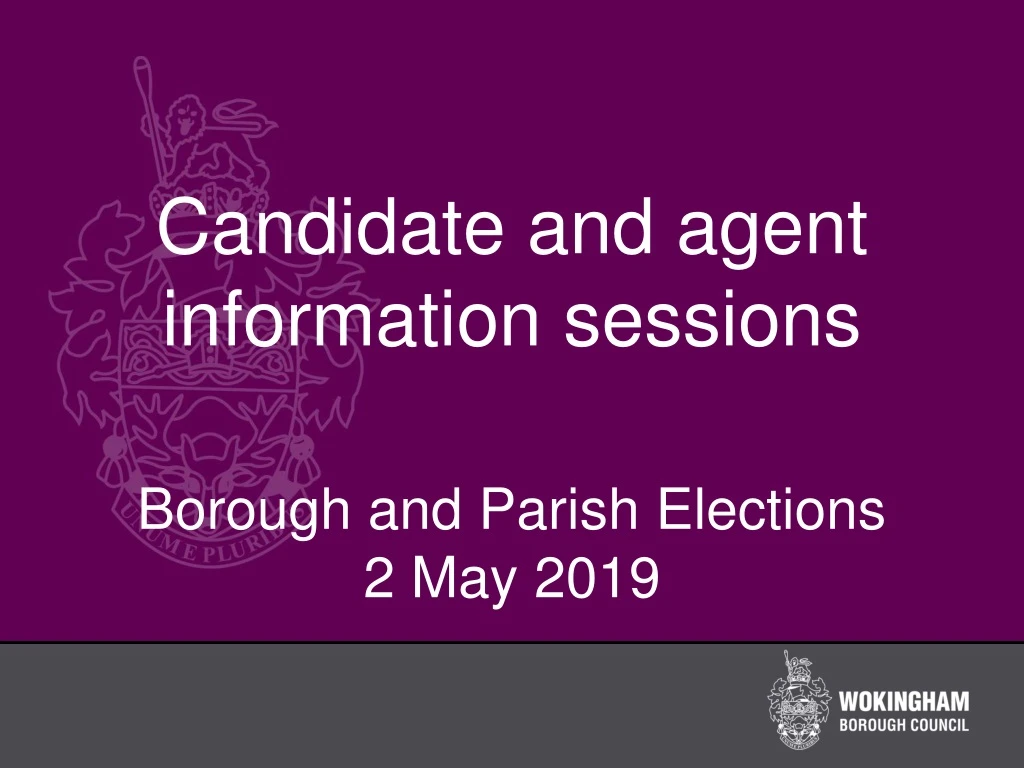 candidate and agent information sessions