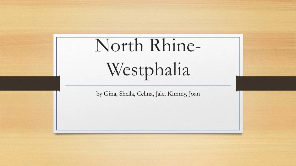 north rhine westphalia
