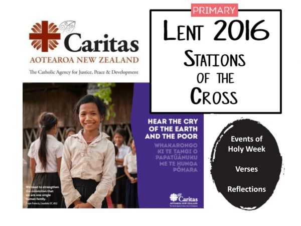 Events of Holy Week Verses Reflections
