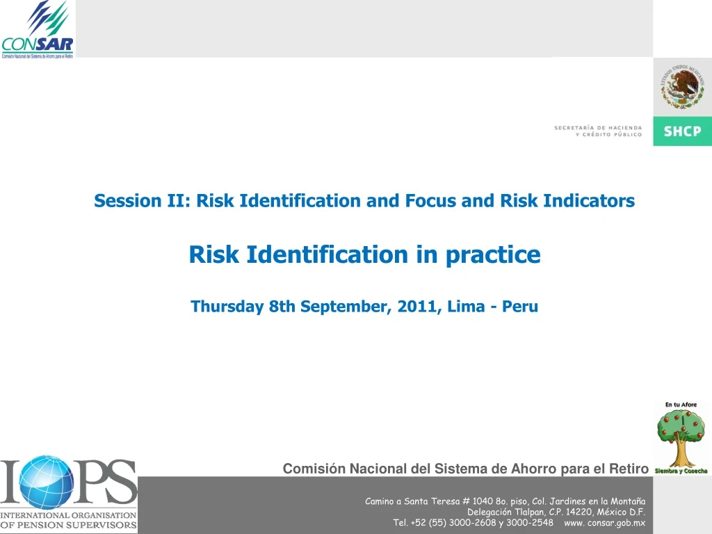 session ii risk identification and focus and risk